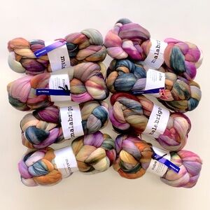 Lot of 8 Malabrigo Nube Roving Piedras Pure Merino